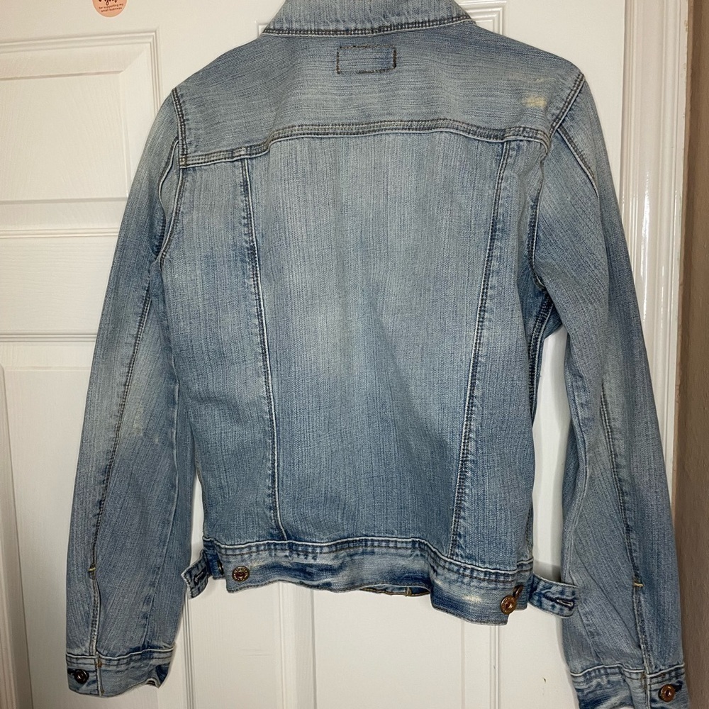 Ralph Lauren Polo Jeans Co. Women’s distressed Denim Jacket Size Large‌‌‌‌‍‍‍‍‍‍ - Picture 5 of 8